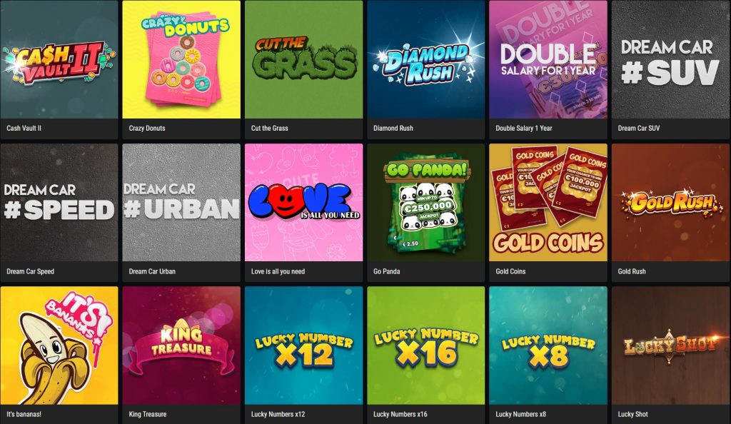 BetAmo Online Scratch Cards