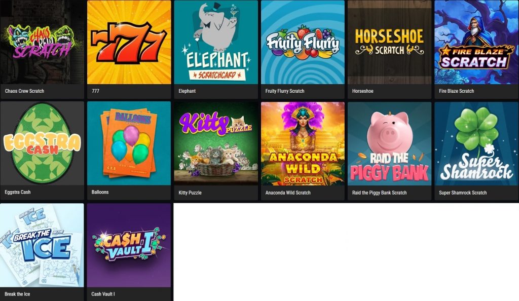 BetAmo Online Scratch Cards